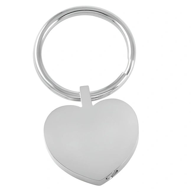 As sleutelhanger hart zilverkleurig met foto en of tekst