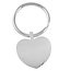 As sleutelhanger hart zilverkleurig