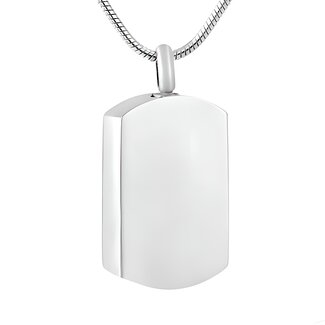 Ashanger dogtag zilverkleurig