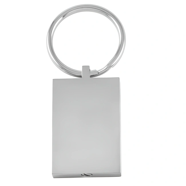 As sleutelhanger rechthoek zilverkleurig met foto en of tekst