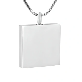 Ashanger vierkant zilverkleurig