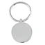 Ronde as sleutelhanger zilverkleurig met foto en of tekst