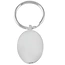 Ovale as sleutelhanger zilverkleurig