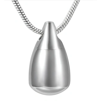 Ashanger druppel zilverkleurig