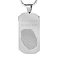 Vingerafdruk sieraad dogtag medium zilverkleurig