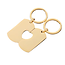 Sleutelhangers Dogtag Hart Goud - Gepersonaliseerde Koppel Sleutelhanger