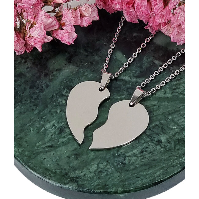Hartjes ketting 2 delen