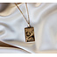 Ketting Graveren Hanger rechthoek goudkleurig