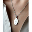 Ketting met Initalen Ovaal - Hanger met Letters Zilver