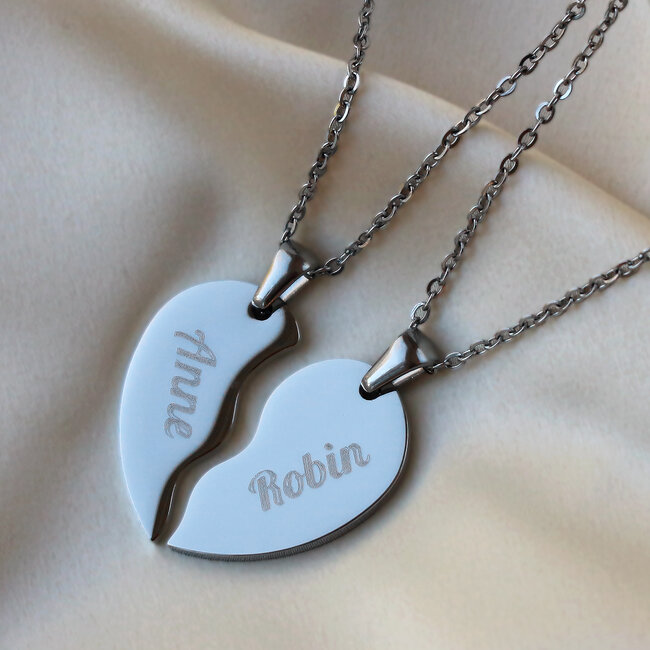 Hartjes ketting 2 delen