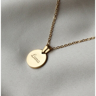 Ketting met naam Graveren Goudkleurig