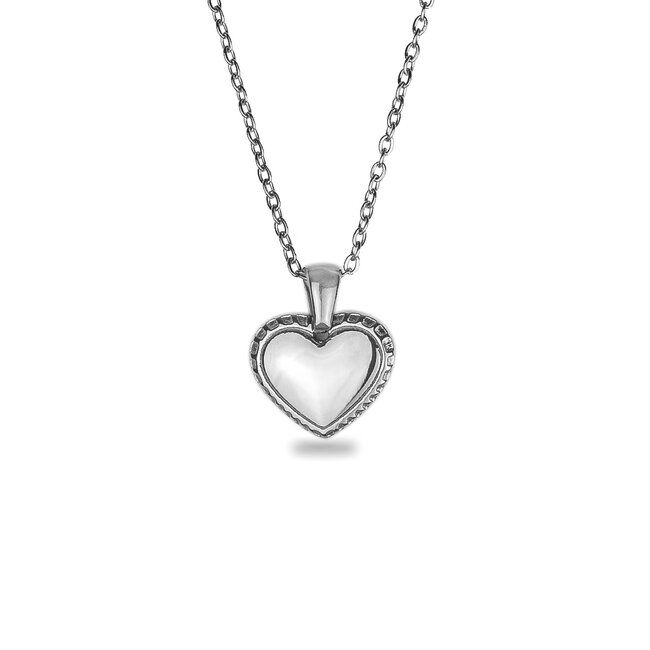 Hanger hart Amora met Letter Zilver