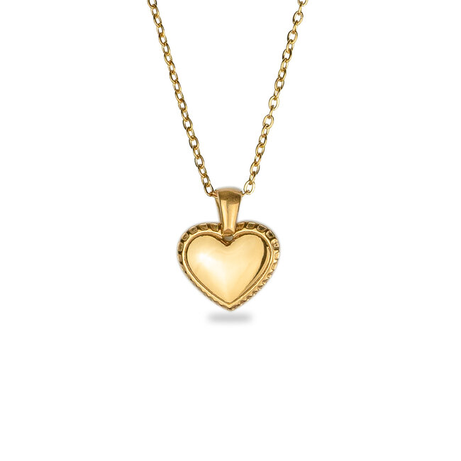 Hanger hart Amora graveren Goud