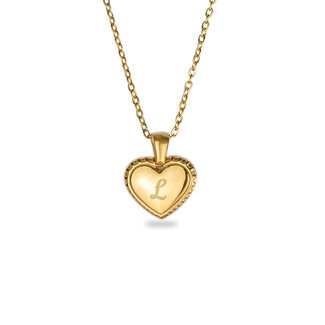 Hanger hart Amora graveren Goud