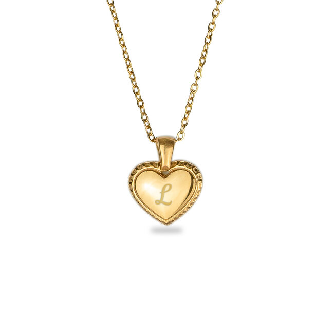 Hanger hart Amora graveren Goud