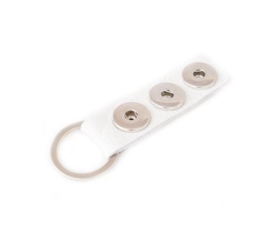 Clicks Sieraden Clicks sleutelhanger nubuck leer wit lang