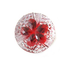 Clicks Click bloem rood met strass