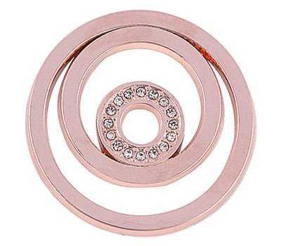 Munt voor Muntketting Circles rose goudkleurig