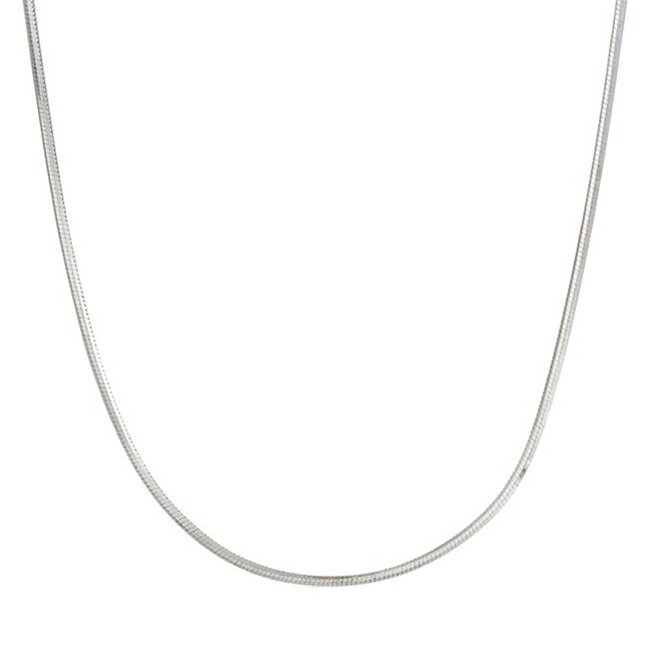 Snake ketting Zilverkleurig van roestvrij staal