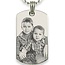 Dog tag Graveren met Ketting zilverkleurig