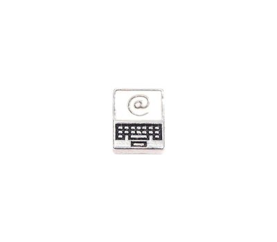 Floating Charms Floating charm laptop zilverkleurig voor de memory locket