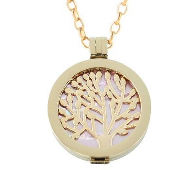 Complete Muntketting Pink Pearl Family Tree Goudkleurig