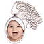 Ketting met foto hanger ovaal zilverkleurig