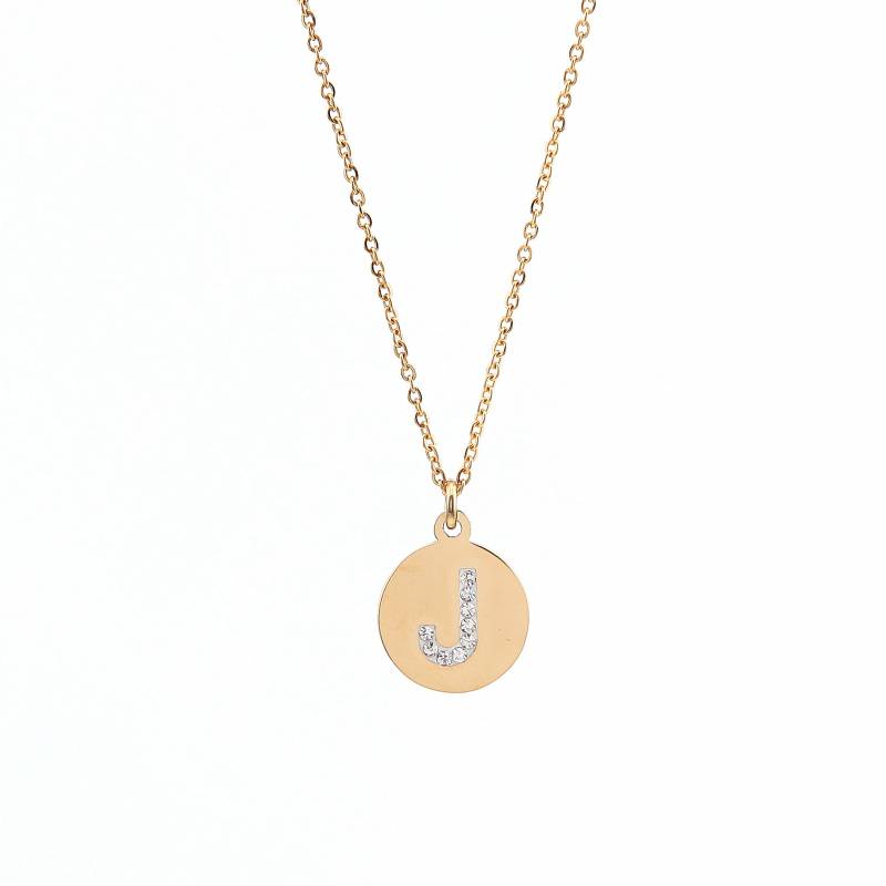 HIJONES Dames roestvrij staal zijwaarts eerste letter ketting choker ketting gepersonaliseerde alfabet hanger, Metaal, Metaal