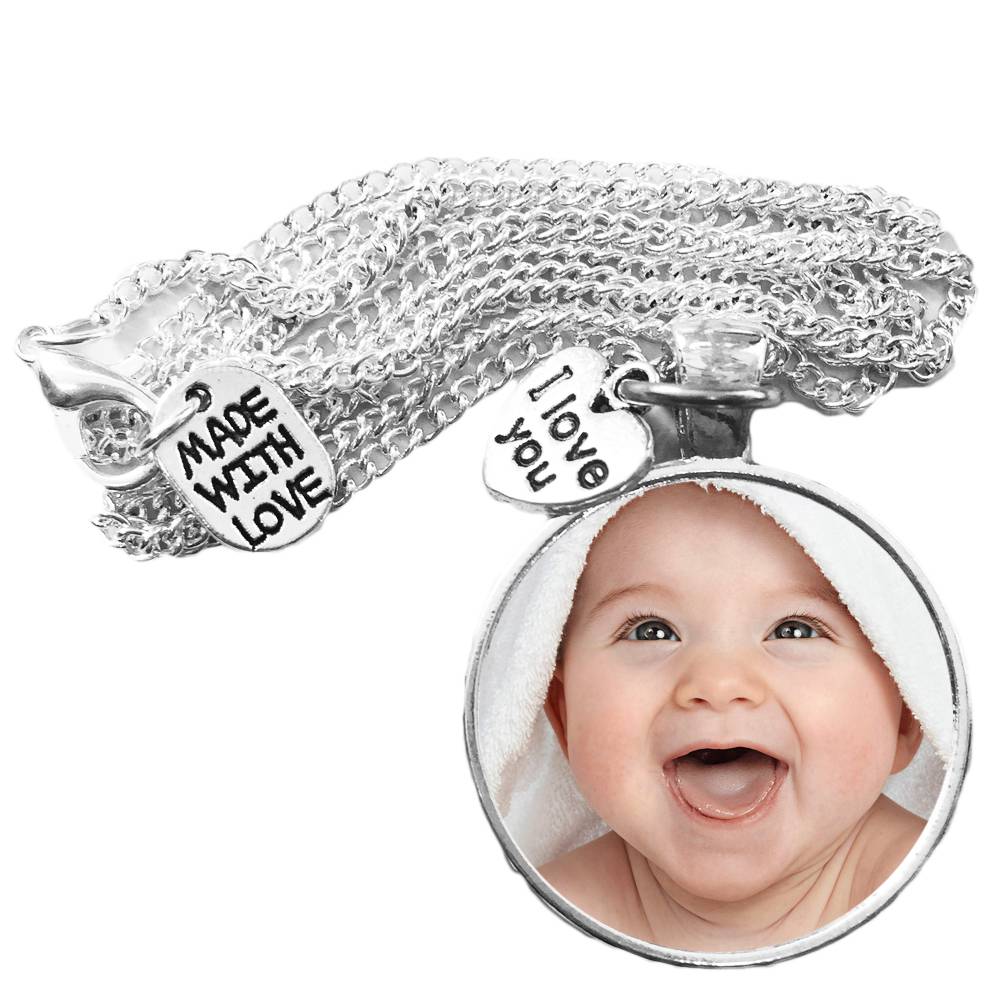 Ketting met foto hanger rond zilver Kopen? Goedkoop! Shoppé Mooi