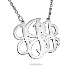 Ketting met letter Monogram Ketting Letter I Zilverkleurig van Roestvrij staal