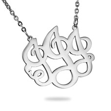 Ketting met letter Monogram Ketting Letter J Zilverkleurig van Roestvrij staal