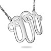 Ketting met letter Monogram Ketting Letter U Zilverkleurig van Roestvrij staal