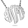 Ketting met letter Monogram Ketting Letter V Zilverkleurig van Roestvrij staal