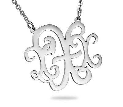 Ketting met letter Monogram Ketting Letter X Zilverkleurig van Roestvrij staal