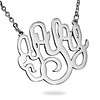 Ketting met letter Monogram Ketting Letter Y Zilverkleurig van Roestvrij staal