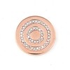 Munt voor Muntketting Round in round smal rose goudkleurig