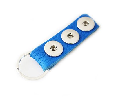 Clicks Sieraden Clicks sleutelhanger nubuck leer blauw lang