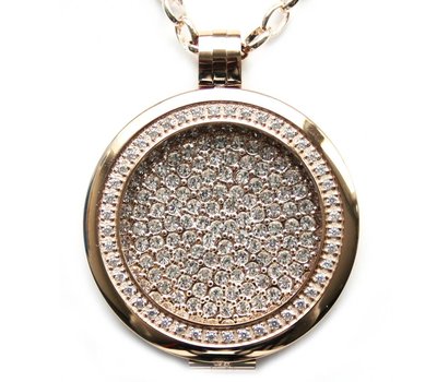 Complete Muntketting Viola crystals goudkleurig