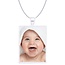 Ketting met foto hanger rechthoek zilverkleurig