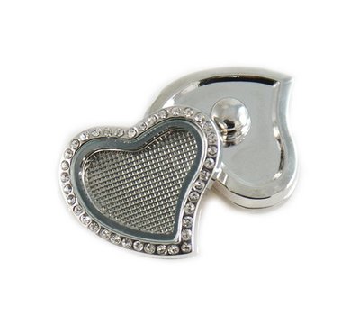 Clicks Click memory locket hart met strass