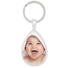 Sleutelhanger met foto Sleutelhanger met foto druppel zilverkleurig