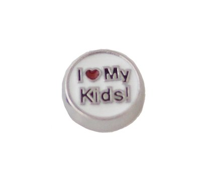 Floating Charms Floating charm I love my kids rond voor de memory locket