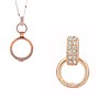 Accessoires Muntketting Spring clasp dangle rose goudkleurig