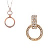 Accessoires Muntketting Spring clasp dangle goudkleurig full strass