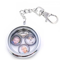 Sleutelhanger met foto Memory locket sleutelhanger Familie