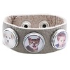 Armband met Foto Foto Armband Vrouw Beige met 3 foto's