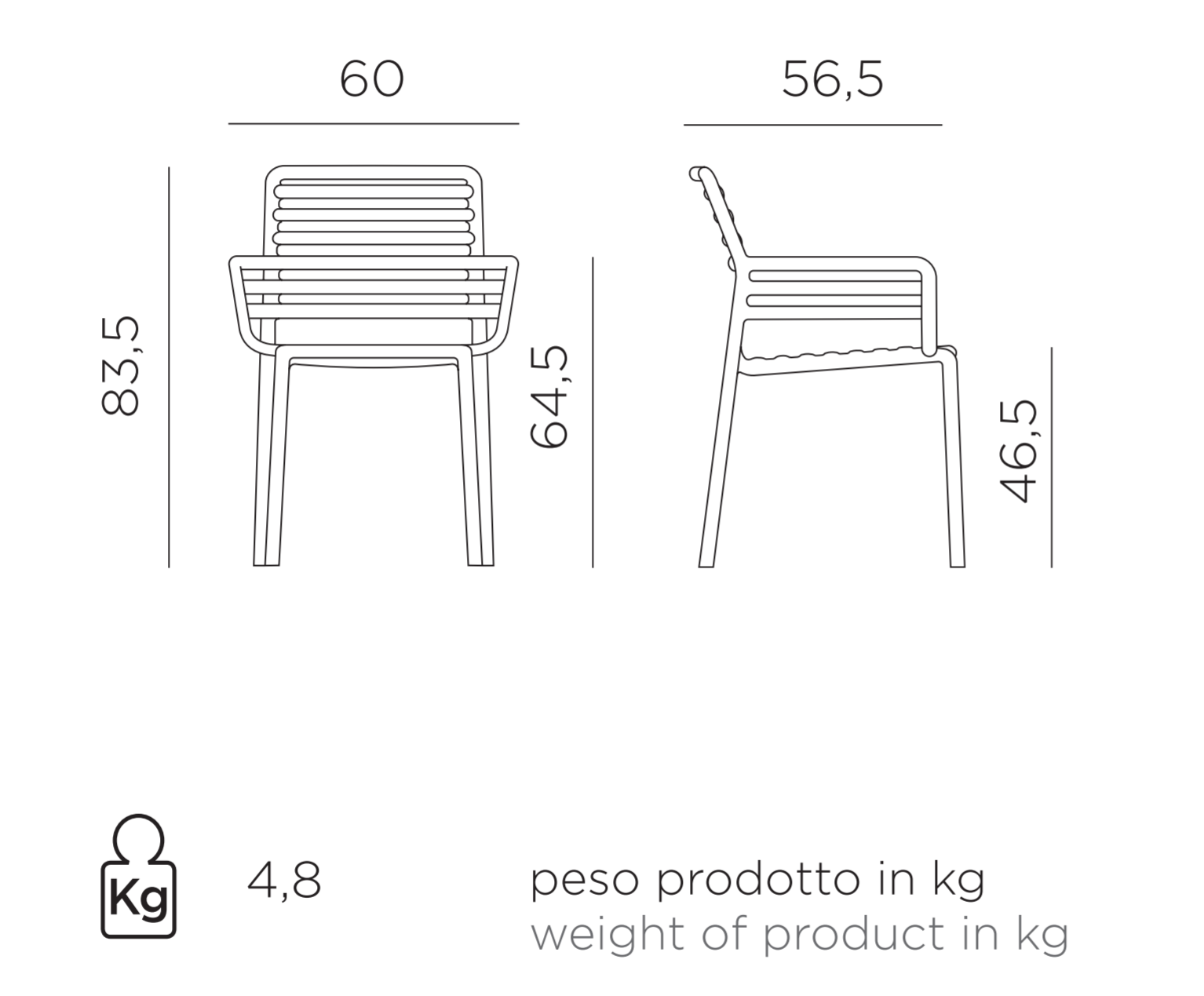 Nardi Doga armstoel