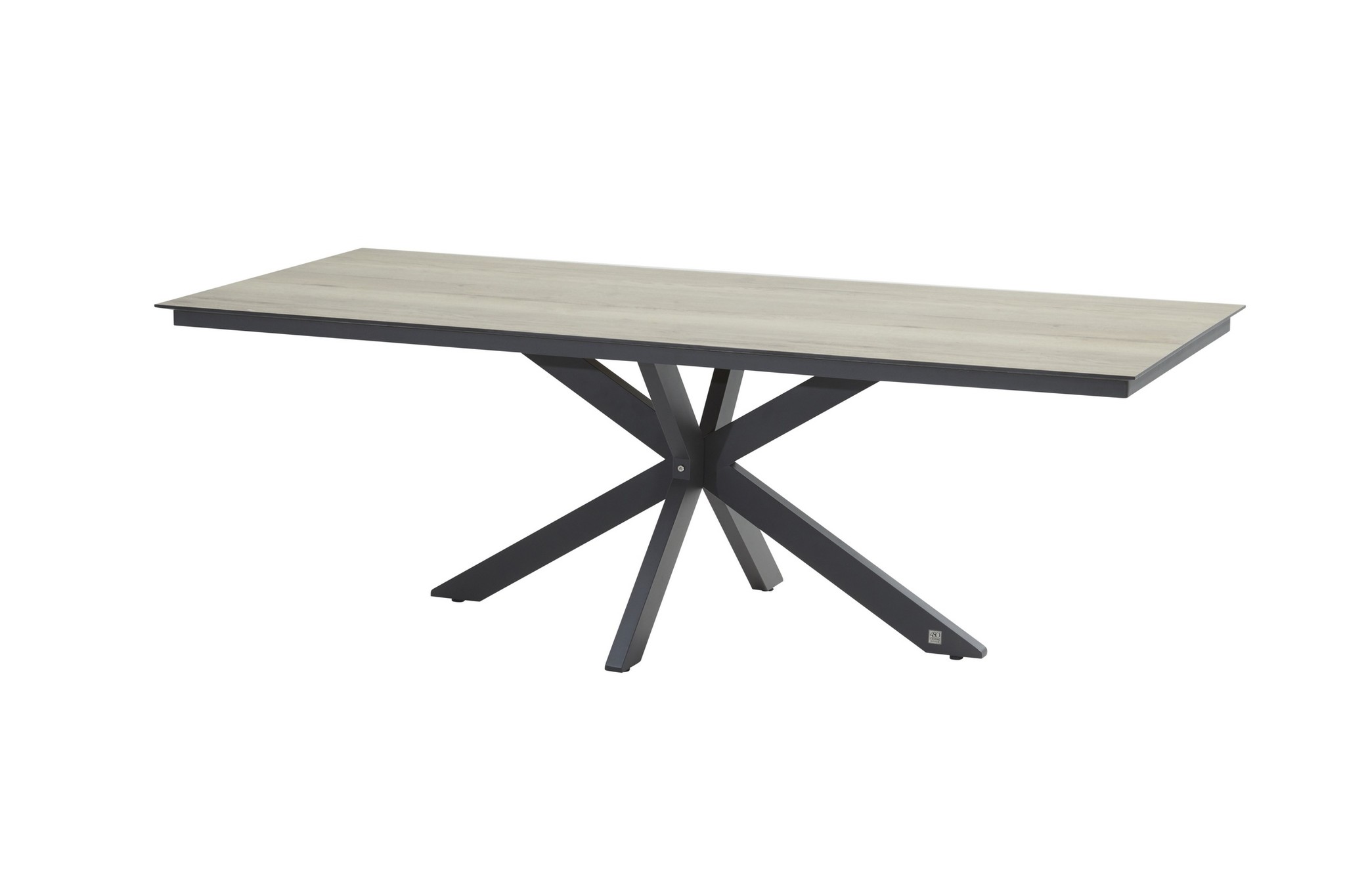 HPL tafelblad 220 x 95 cm. teak patroon