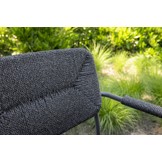 Bora stapelbare dining stoel antraciet incl. teak armleuning