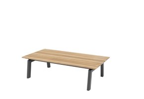 Ravenna salontafel met teak tafeblad 120 x 65 x 35 cm.